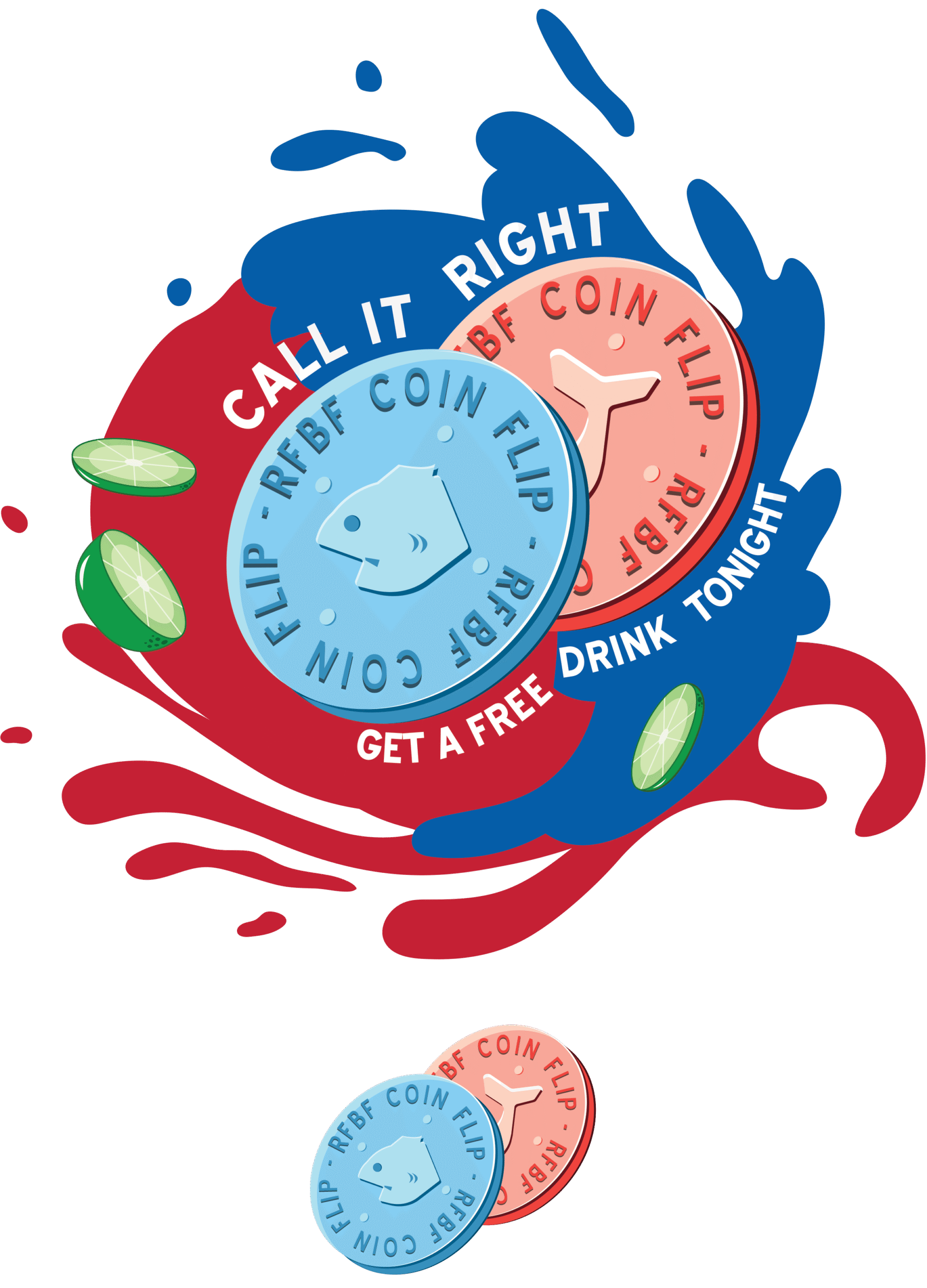 Coin flip happy hour icon